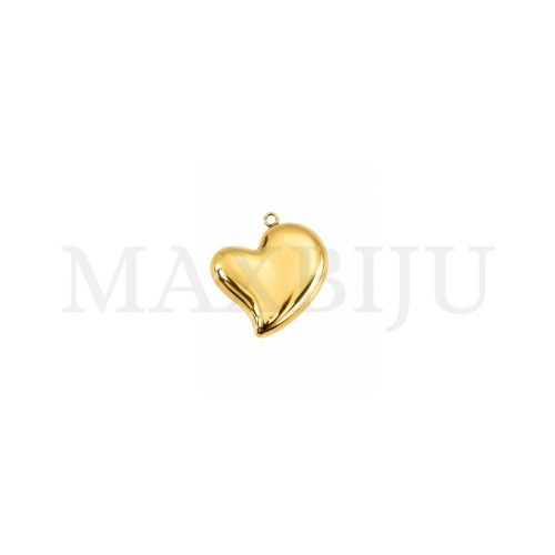 Stainless Steel Heart Pendant 40x44mm.