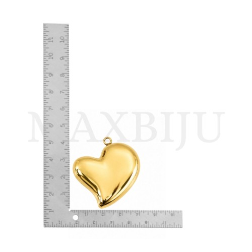 Stainless Steel Heart Pendant 40x44mm.