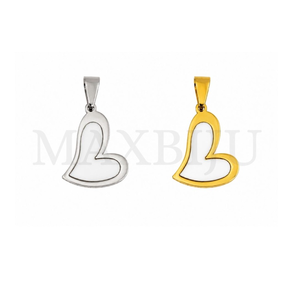 Stainless Steel Heart Pendant 22x18mm.