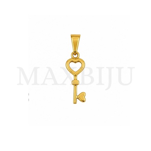 Stainless Steel Heart Pendant 7x20mm.