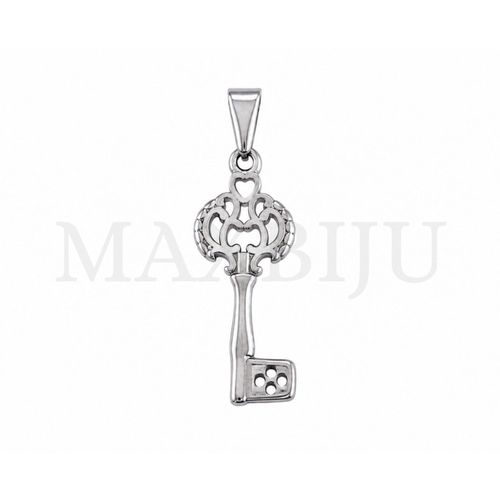 Stainless Steel Heart Pendant 11x28mm.