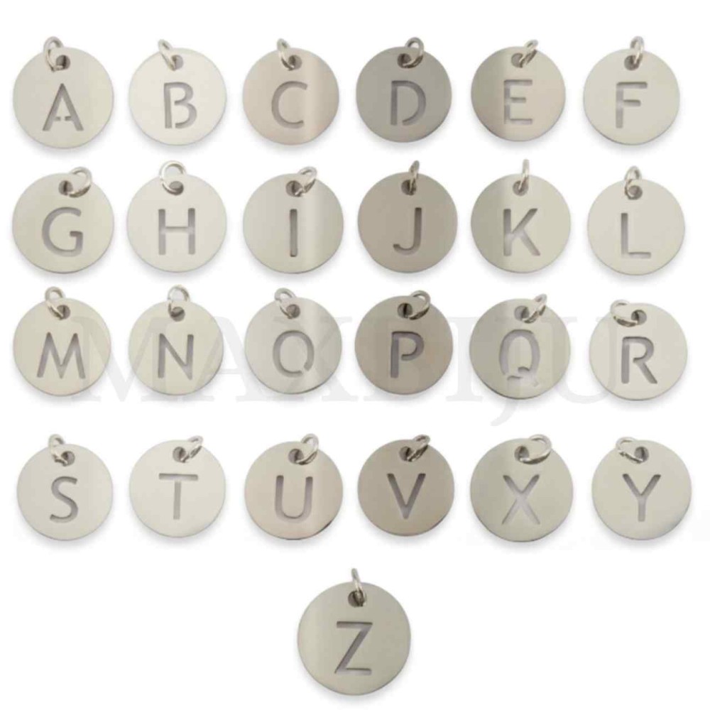 Steel 12mm Round Medal Letter