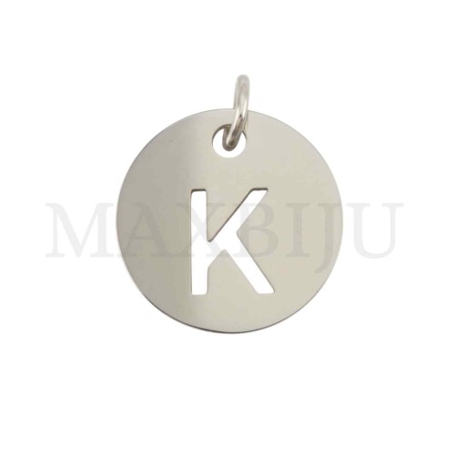 Steel 12mm Round Medal Letter
