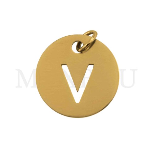 Steel 12mm Round Medal Letter
