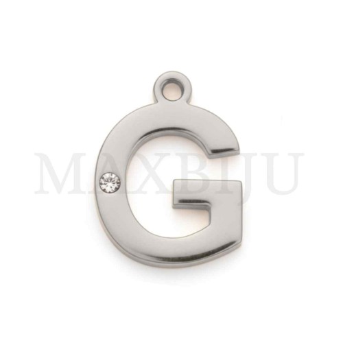 Steel 10mm Pendant  Letter