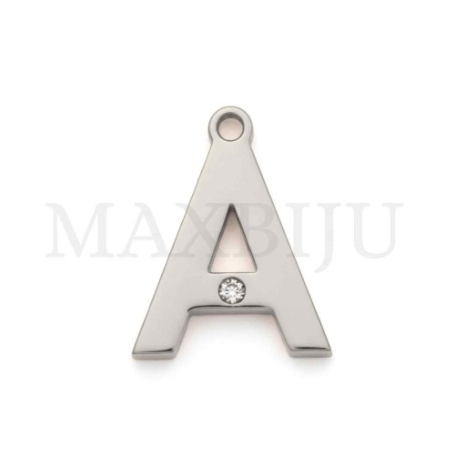 Steel 10mm Pendant  Letter