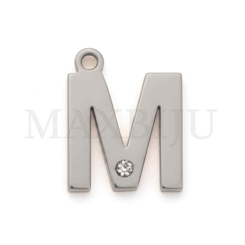 Steel 10mm Pendant  Letter