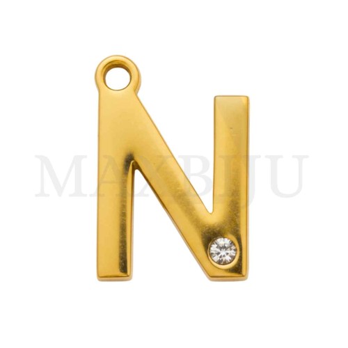 Steel 10mm Pendant  Letter