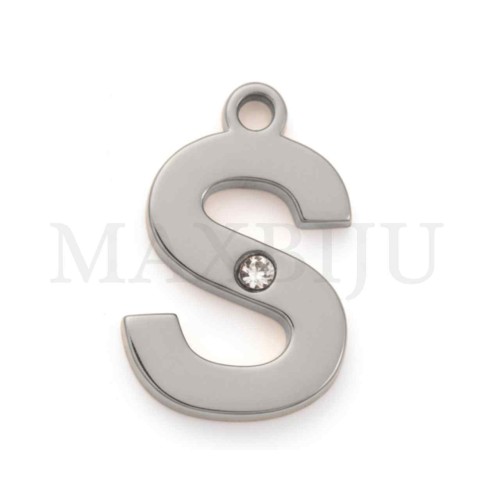 Steel 10mm Pendant  Letter