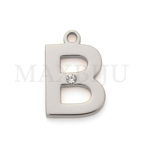 Steel 10mm Pendant  Letter
