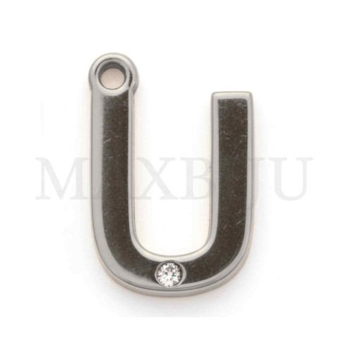 Steel 10mm Pendant  Letter
