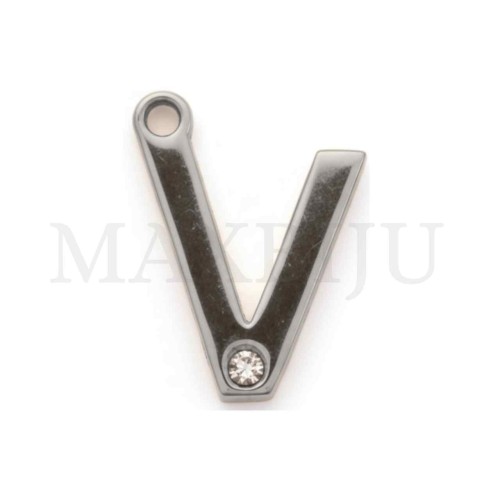 Steel 10mm Pendant  Letter