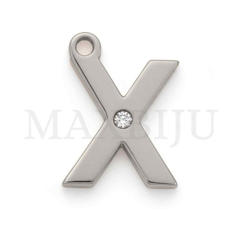 Steel 10mm Pendant  Letter
