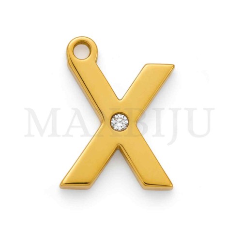 Steel 10mm Pendant  Letter