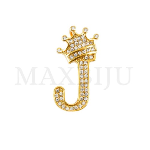 Steel 30mm Pendant - Letter with Crown