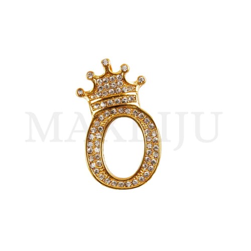 Steel 30mm Pendant - Letter with Crown