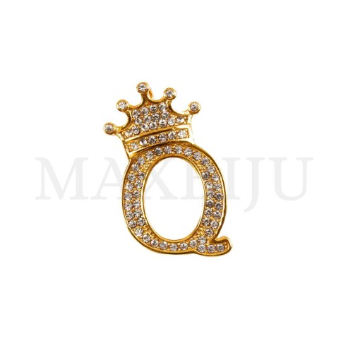 Steel 30mm Pendant - Letter with Crown