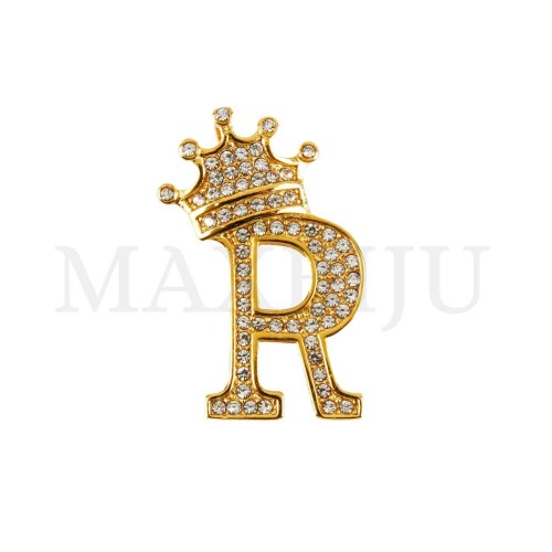 Steel 30mm Pendant - Letter with Crown