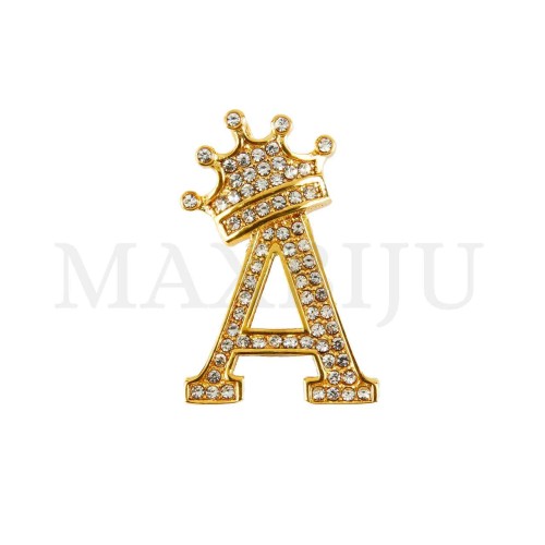 Steel 30mm Pendant - Letter with Crown