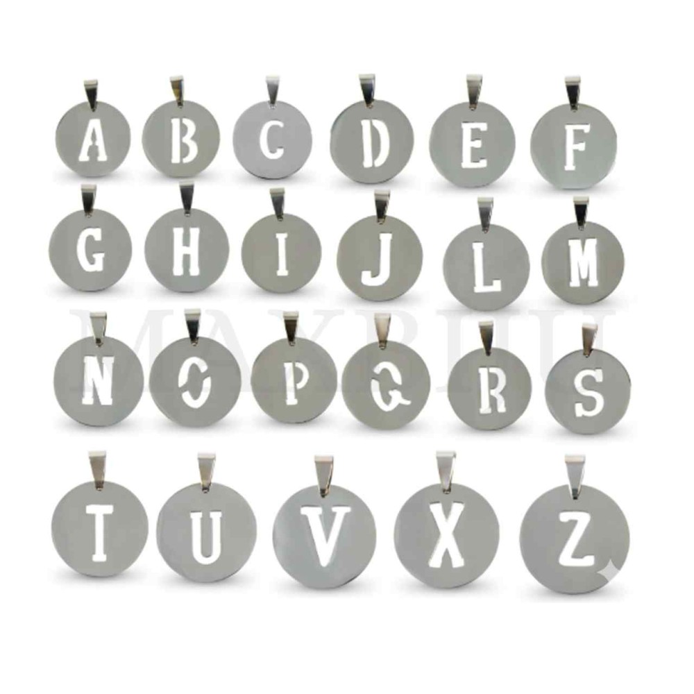 Steel 25mm Round Medal Letter