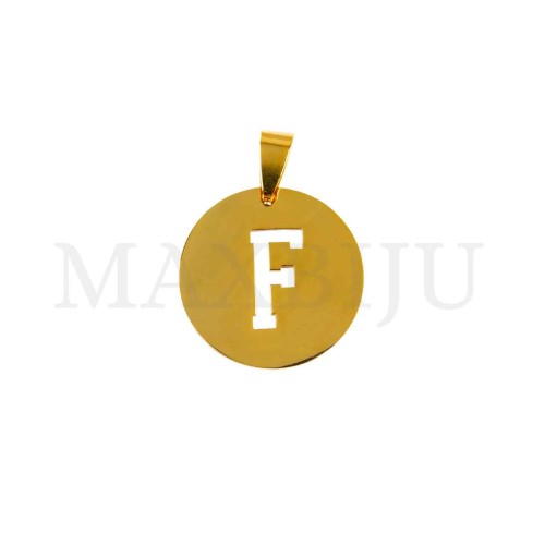 Steel 25mm Round Medal Letter