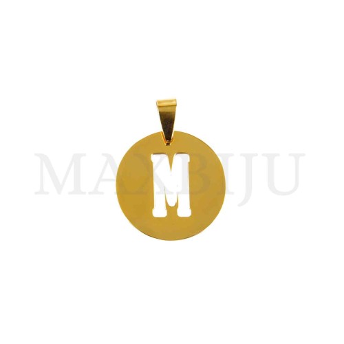 Steel 25mm Round Medal Letter