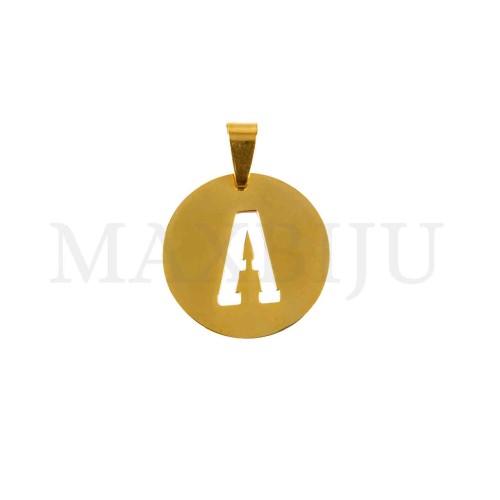 Steel 25mm Round Medal Letter