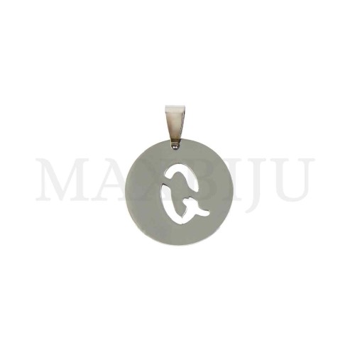 Steel 25mm Round Medal Letter