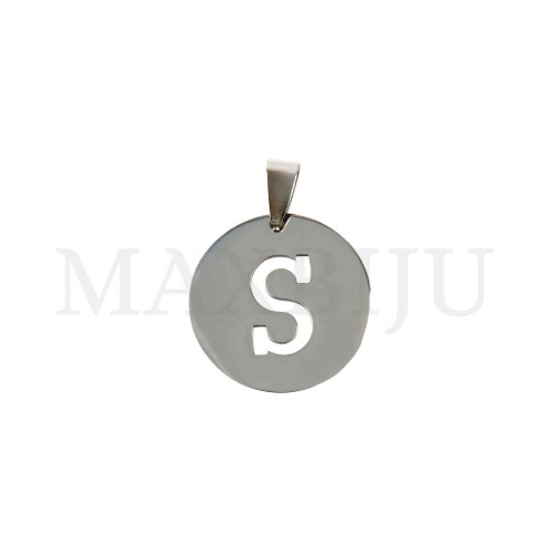 Steel 25mm Round Medal Letter