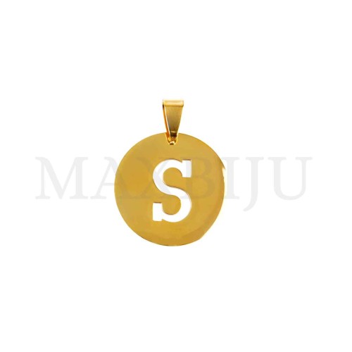 Steel 25mm Round Medal Letter