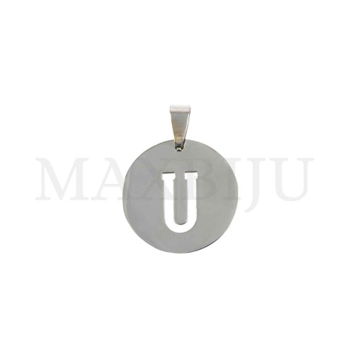 Steel 25mm Round Medal Letter