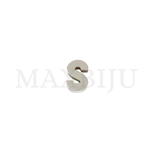 Steel 12mm Bracelet Bead Letter 