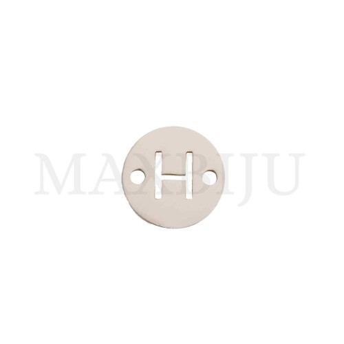 Steel 12mm Round Bracelet Medal Letter