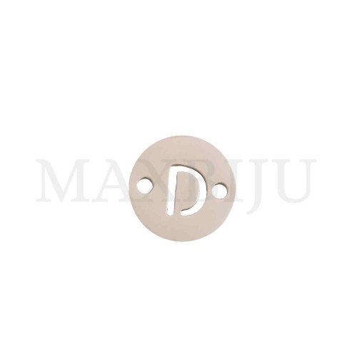 Steel 12mm Round Bracelet Medal Letter