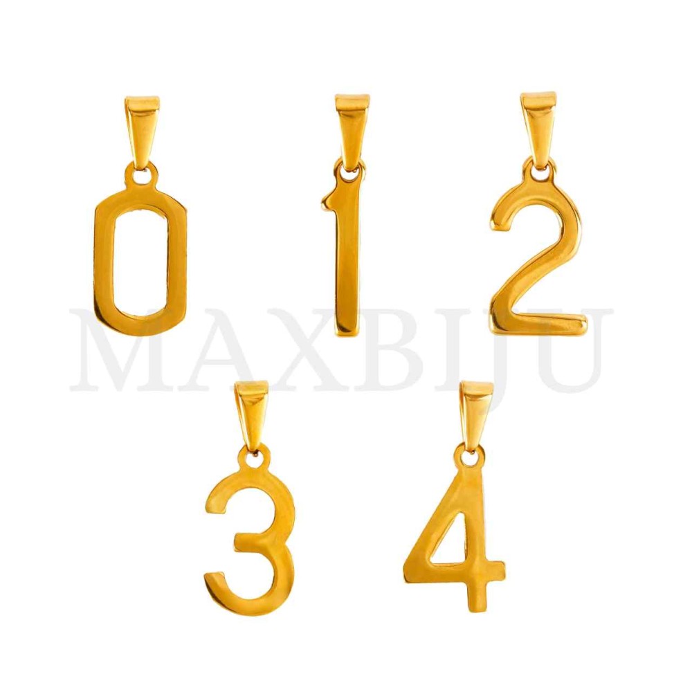 Steel 18mm Pendant - Numbers