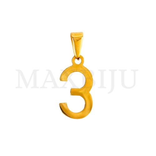 Steel 18mm Pendant - Numbers