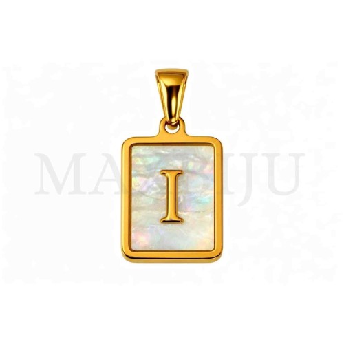 Stainless Steel Medal Letters Pendant 12x18mm