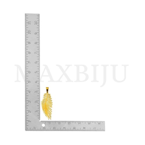 Stainless Steel Plant Pendant 20x50mm