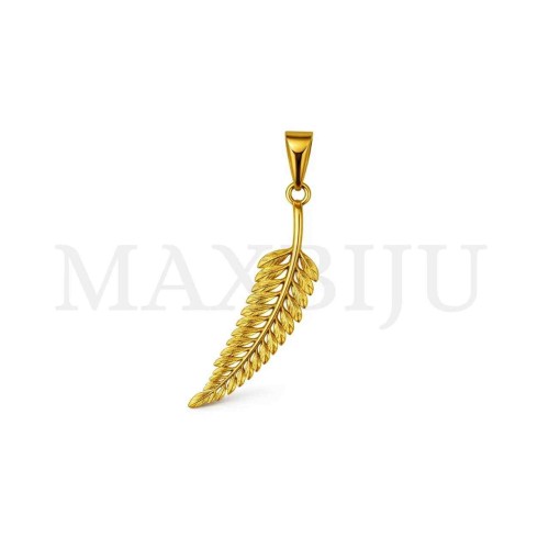 Stainless Steel Plant Pendant 12x46mm