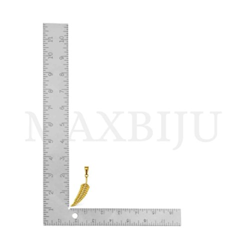 Stainless Steel Plant Pendant 12x46mm