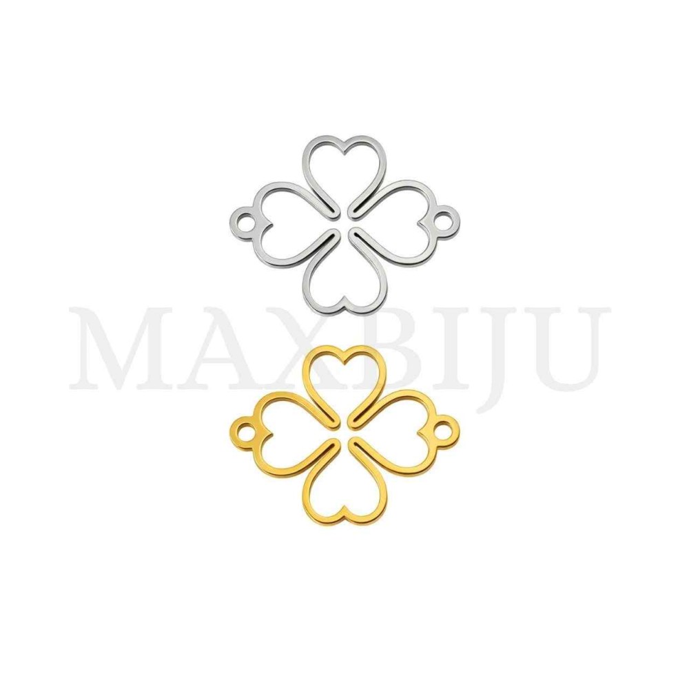 Stainless Steel Clover Pendant 19x15mm