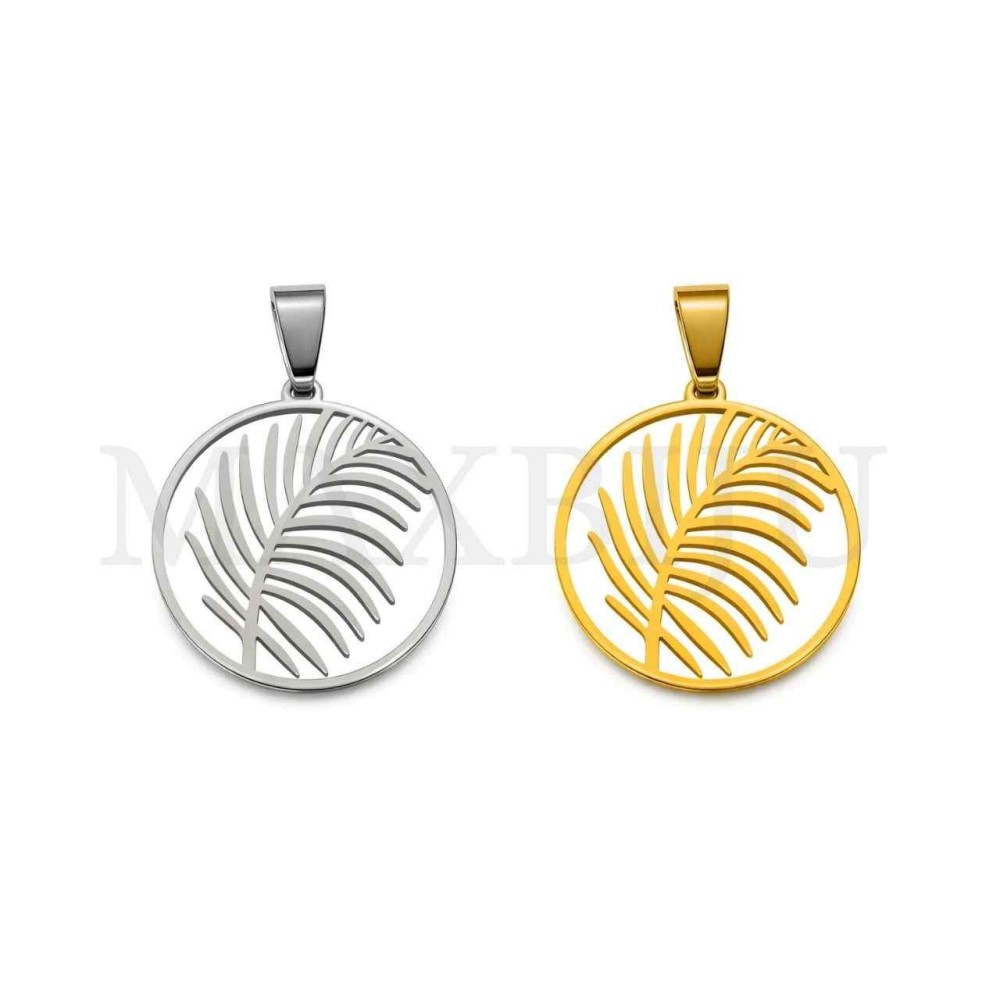 Stainless Steel Plant Pendant 25mm