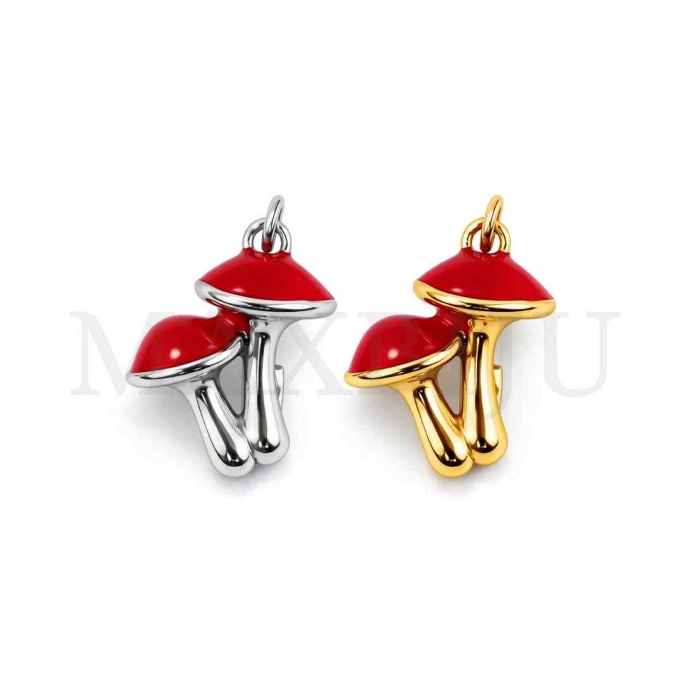Stainless Steel Mushroom Pendant 13x18mm