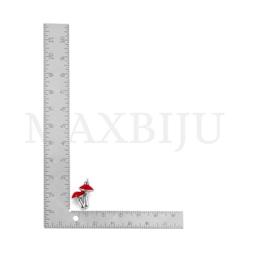 Stainless Steel Mushroom Pendant 13x18mm