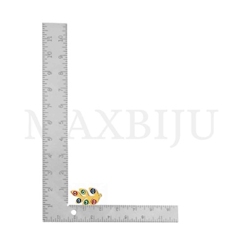 Stainless Steel Plant and Greek Eyes Pendant 11x20mm