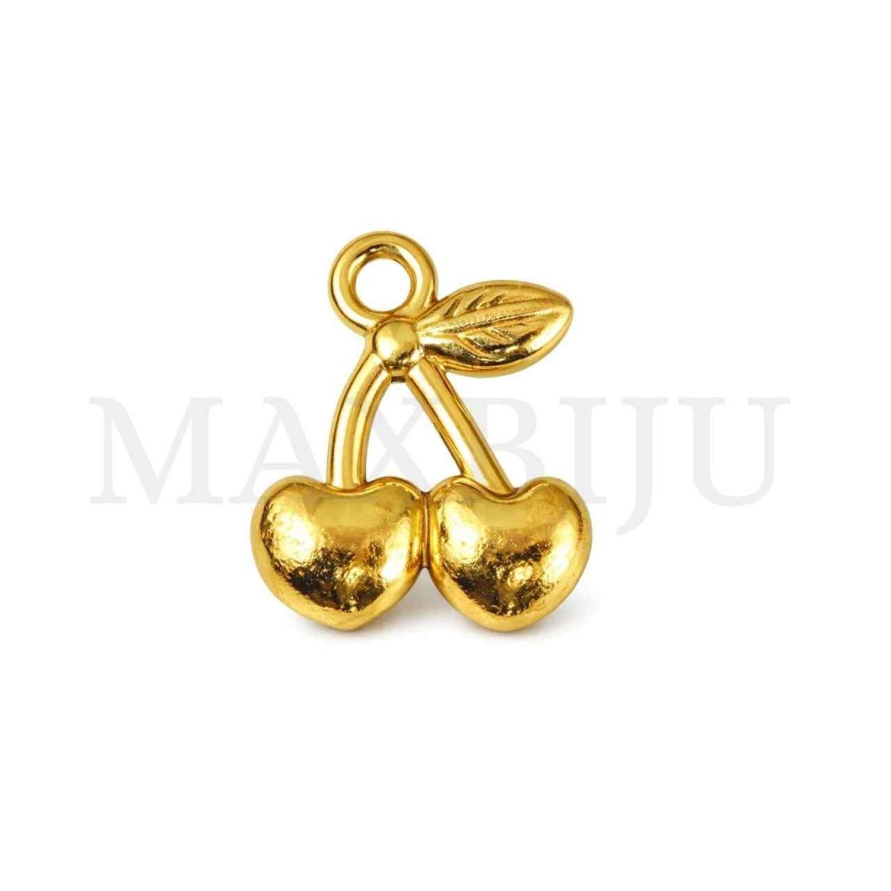 Stainless Steel Cherry Pendant 8x10mm