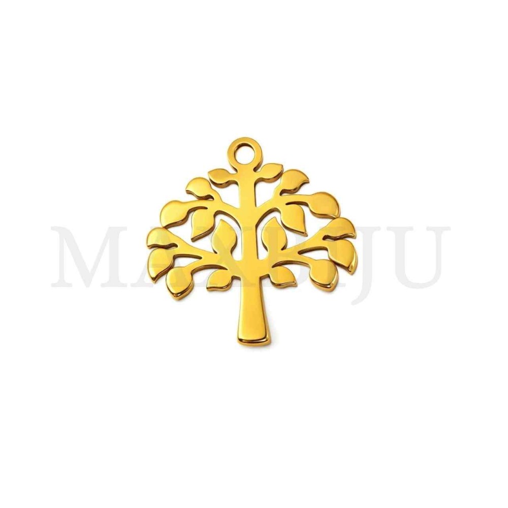 Stainless Steel Tree Pendant 15x15mm