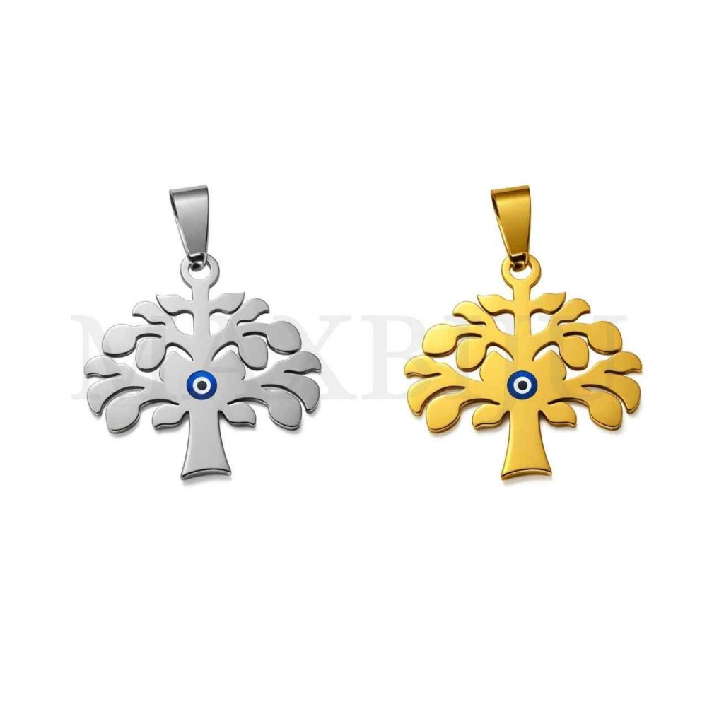 Stainless Steel Tree Pendant 26x26mm