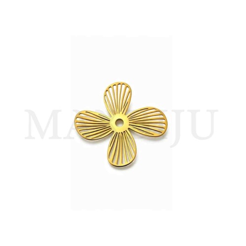 Stainless Steel Flower Pendant 22x22mm