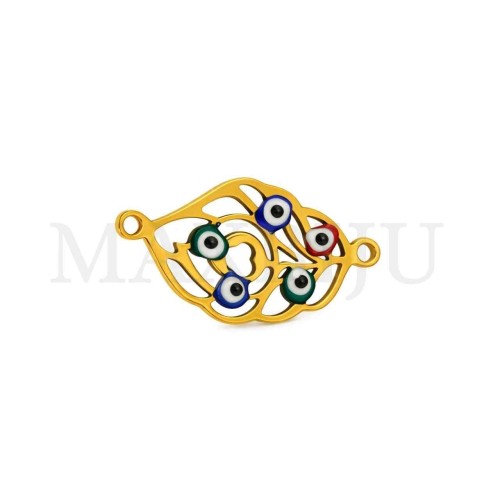 Stainless Steel Plant Pendant 20x12mm